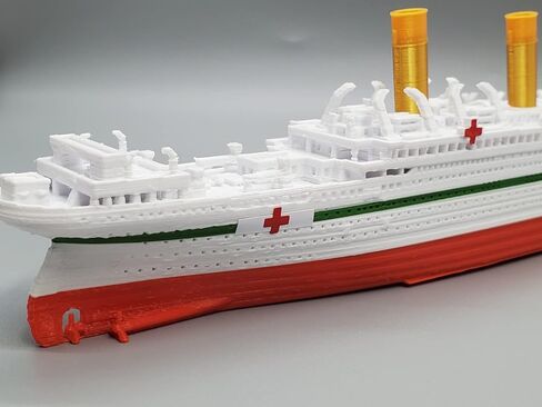 Theroller3d HMHS Britannic Model Ship with 3 PC Seamines ، Titanic Titanic Toys 1 FT ، Titanic Toy ، Titanic Dip ، Titanic Ship ، Titanic Cake Topper ، تمثال تيتانيك ، قارب تيتانيك in Kuwait