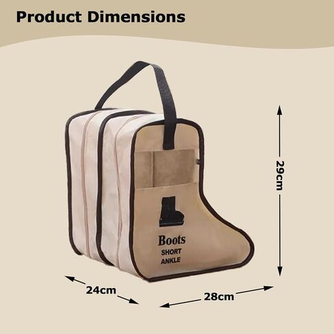 WITERY Boots Shoe Bag Travel Organizer Storage Cube-Portable Waterproof Shoe Bags Organizer Dust Cover Protector Bag Under Bed Wardrobe Organizer in Kuwait