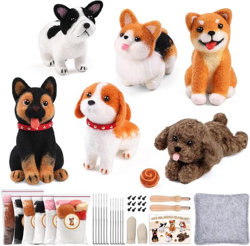 Mayboos 6 Pcs Needle Felting Kit, Felting Kits for Beginners (Cute Cat) in Saudi Arabia