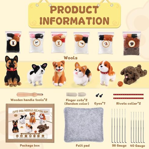 Mayboos 6 Pcs Needle Felting Kit, Felting Kits for Beginners (Cute Cat) in Saudi Arabia