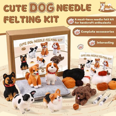 Mayboos 6 Pcs Needle Felting Kit, Felting Kits for Beginners (Cute Cat) in Saudi Arabia