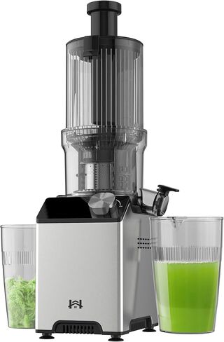 Masticating Juicer Machines, Touch Screen Juice Maker, Juice Extractor Machine for Vegetable & Fruit, Electric Juicer with 2 Speed Modes & Quiet Motor, Easy to Clean with Brush, Black in Saudi Arabia