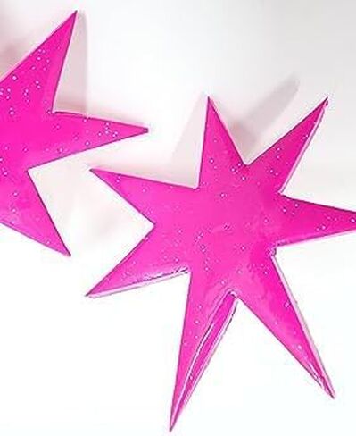 Jem and the Holograms Jem Star Earrings (Pink or Red) (Sterling Silver Studs, Pink) in Saudi Arabia