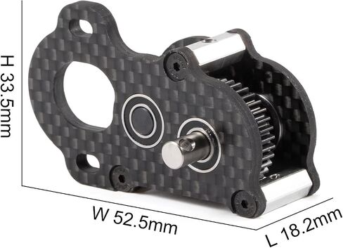 29g Ultra Light Portal Transmission 48P Carbon Tiny Gearbox with Slidable Shim for Axial Capra F9 AR45 Vanquish F10 Portal Axle (Silver) in Saudi Arabia