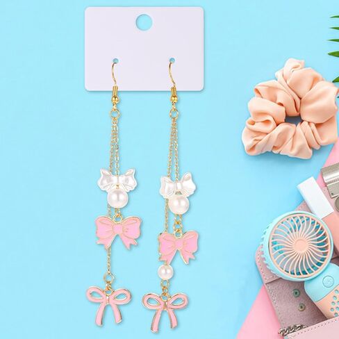 200 PCS Earring Cards, 1.77 x 1.26 Inches Kraft Paper Earring Display Holder Cards Kraft Paper Earrings Tags Hanging Jewelry Display Cards for Earrings Necklace Jewelry Bags (White) in Kuwait