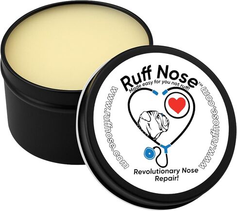Ruffnose Natural Dog Dost & Paw Butter/Balm - تخفيف فوري للجلد الجاف والمتصدع - المكونات العضوية - يمنع النزيف ، والتفكيك ، والالتهابات - آمنة للعق (1 أوقية.) in Kuwait