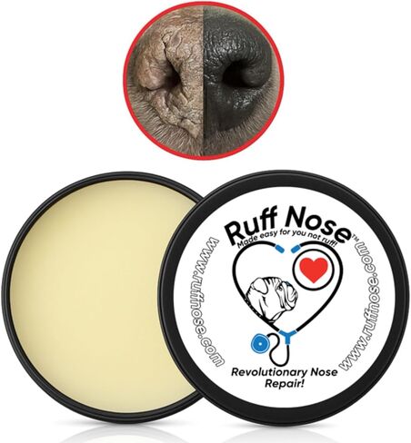 Ruffnose Natural Dog Dost & Paw Butter/Balm - تخفيف فوري للجلد الجاف والمتصدع - المكونات العضوية - يمنع النزيف ، والتفكيك ، والالتهابات - آمنة للعق (1 أوقية.) in Kuwait
