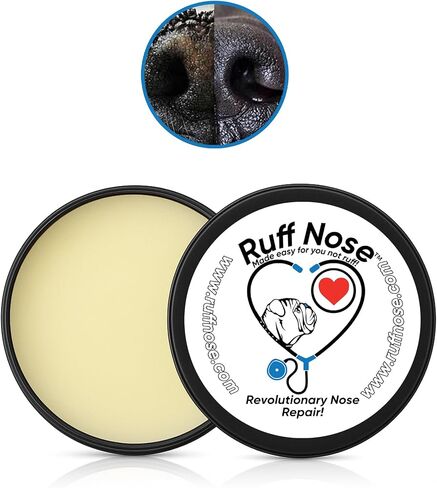 Ruffnose Natural Dog Dost & Paw Butter/Balm - تخفيف فوري للجلد الجاف والمتصدع - المكونات العضوية - يمنع النزيف ، والتفكيك ، والالتهابات - آمنة للعق (1 أوقية.) in Kuwait