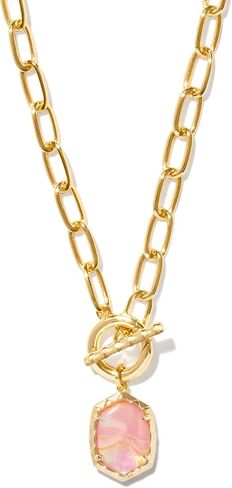 Kendra Scott Womens Daphne Link And Chain Necklace Gold Ivory Mother Of Pearl One size in Saudi Arabia