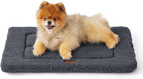 Bedsure Washable Dog Crate Bed for Large Dogs, Reversible Foam Floor Dog Mat, Lightweight Travel Flat Pet Beds for Indoor & Outdoor Dogs (35" x 23", Grey) in Saudi Arabia