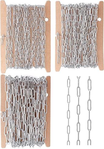 THREENEST 16.4-Feet Width 2.5mm Stainless Steel Paperclip Chains, 18K Real Gold Plated, Soldered Cable Long Craft Chain for Necklace Bracelet Earring Jewelry Making (2200-GOLD-5M) in Saudi Arabia