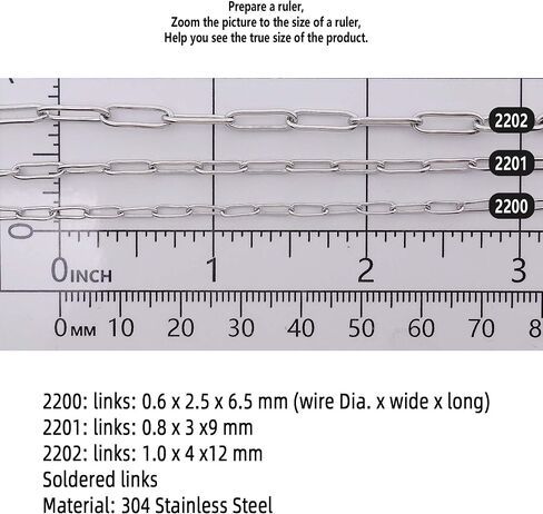 THREENEST 16.4-Feet Width 2.5mm Stainless Steel Paperclip Chains, 18K Real Gold Plated, Soldered Cable Long Craft Chain for Necklace Bracelet Earring Jewelry Making (2200-GOLD-5M) in Saudi Arabia