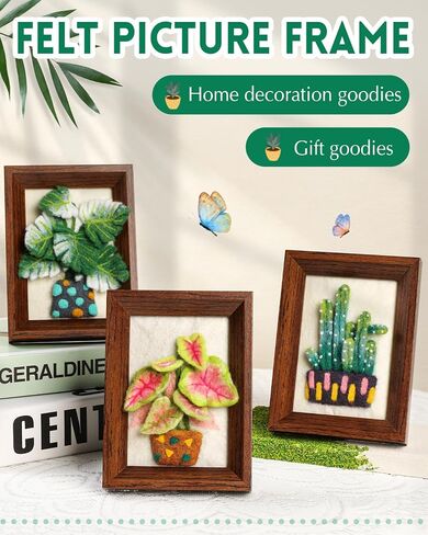 OEHPICC EDELE TOLITETLE TOLITET-SEDSE-WOOL CONDING SUPPIES مع Frame & Tools (3 Potted Potted) | تشمل مجموعة الطلاء التي شعرت بها الإبرة للبالغين إبر التلبيس ، ورقة النسيج ، التعليمات in Kuwait