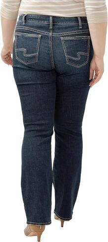 Silver Jeans Co. Women's Plus Size Suki Mid Rise Curvy Fit Slim Bootcut Jeans in Saudi Arabia