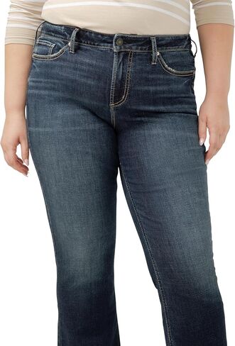 Silver Jeans Co. Women's Plus Size Suki Mid Rise Curvy Fit Slim Bootcut Jeans in Saudi Arabia