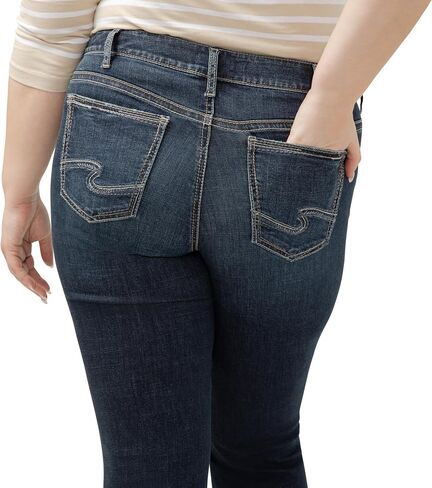 Silver Jeans Co. Women's Plus Size Suki Mid Rise Curvy Fit Slim Bootcut Jeans in Saudi Arabia