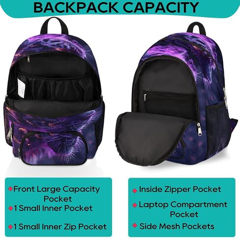 Horse 3d Travel Laptop Backpack for Women Men Bookbag Casual Daypack Fits 15.6 Inch Laptop in Saudi Arabia