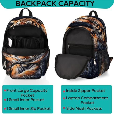 Horse 3d Travel Laptop Backpack for Women Men Bookbag Casual Daypack Fits 15.6 Inch Laptop in Kuwait