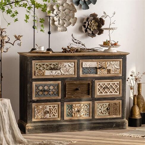 Sideboard Cabinet Chinese Solid Wood Sideboard Cabinet Console Dining Room Storage Buffet Cabinet Living Room Decorative Cabinet Sideboard Cabinet with Drawers in Saudi Arabia