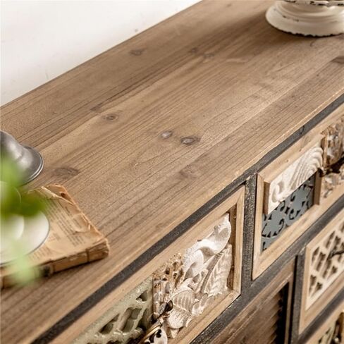 Sideboard Cabinet Chinese Solid Wood Sideboard Cabinet Console Dining Room Storage Buffet Cabinet Living Room Decorative Cabinet Sideboard Cabinet with Drawers in Saudi Arabia