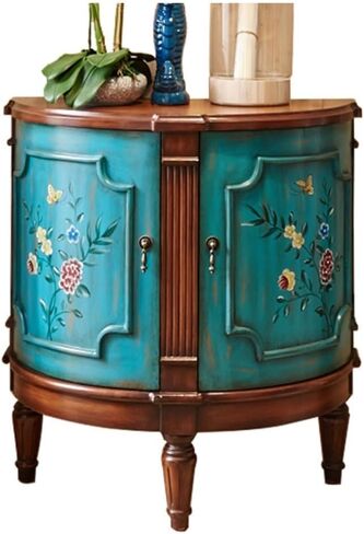Sideboard Cabinet Home Retro Porch Cabinet Painted Foyer Entrance Board Wood Dining Side Decoration Storage Cabinet Sideboard Cabinet with Drawers in Saudi Arabia