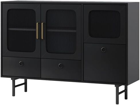 Sideboard Cabinet Chinese Style Wooden Sideboard Storage Cabinet with Door Kitchen Buffet Storage Cabinet Food Storage Cabinet Sideboard Cabinet with Drawers(C) in Saudi Arabia