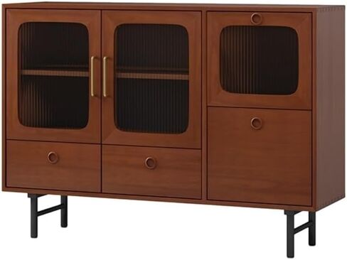Sideboard Cabinet Chinese Style Wooden Sideboard Storage Cabinet with Door Kitchen Buffet Storage Cabinet Food Storage Cabinet Sideboard Cabinet with Drawers(C) in Saudi Arabia