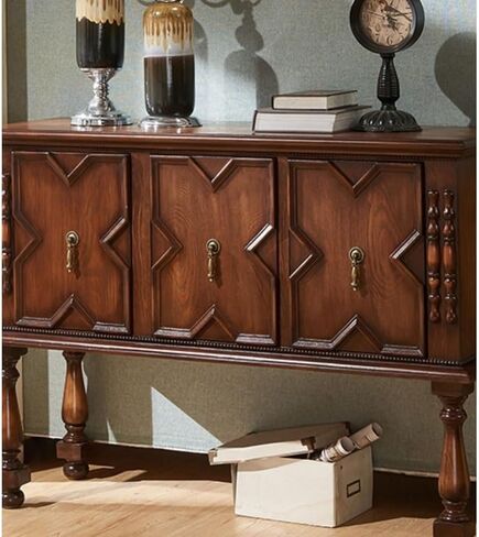 Sideboard Cabinet Sideboard Living Room Foyer Cabinet Board Wood Sideboard Multifunctional Retro Entrance Cabinet Sideboard Cabinet with Drawers in Saudi Arabia