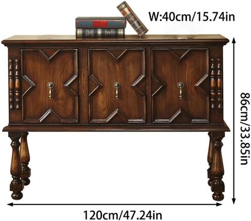 Sideboard Cabinet Sideboard Living Room Foyer Cabinet Board Wood Sideboard Multifunctional Retro Entrance Cabinet Sideboard Cabinet with Drawers in Saudi Arabia