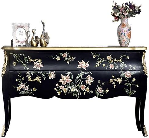 Sideboard Cabinet Classical Foyer Entrance Cabinet Two-Drawer Cabinet Painted Storage Cabinet Sideboard Decorative Cabinet Storage Cabinet Sideboard Cabinet with Drawers in Saudi Arabia
