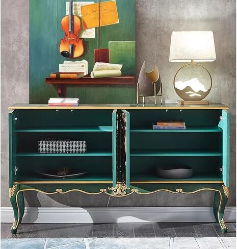Sideboard Cabinet Nordic Entrance Cabinet Light Luxury Board Wood Entrance Storage Cabinet Kitchen Storage Cabinet Dining Sideboard Sideboard Cabinet with Drawers(S:155X40X91CM) in Saudi Arabia