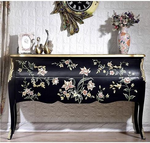 Sideboard Cabinet Classical Foyer Entrance Cabinet Two-Drawer Cabinet Painted Storage Cabinet Sideboard Decorative Cabinet Storage Cabinet Sideboard Cabinet with Drawers in Saudi Arabia