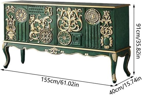 Sideboard Cabinet Nordic Entrance Cabinet Light Luxury Board Wood Entrance Storage Cabinet Kitchen Storage Cabinet Dining Sideboard Sideboard Cabinet with Drawers(S:155X40X91CM) in Saudi Arabia