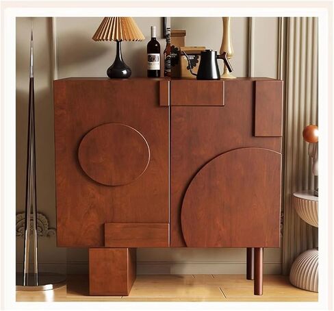 Sideboard Cabinet French Antique Style Shoe Cabinet American Retro Entrance Cabinet Living Room Wall Storage Cabinet Multifunctional Partition Dining Side Cabinet Sideboard Cabinet With Drawers(Wooden in Saudi Arabia