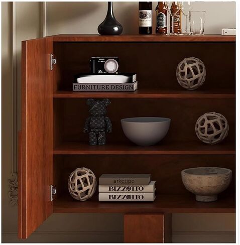 Sideboard Cabinet French Antique Style Shoe Cabinet American Retro Entrance Cabinet Living Room Wall Storage Cabinet Multifunctional Partition Dining Side Cabinet Sideboard Cabinet With Drawers(Wooden in Saudi Arabia