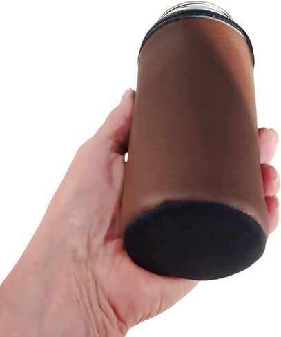 Leather Skinny Can, Slim Beer Holder, Drink Huggie, Beverage Holder (Black Leather) in Saudi Arabia