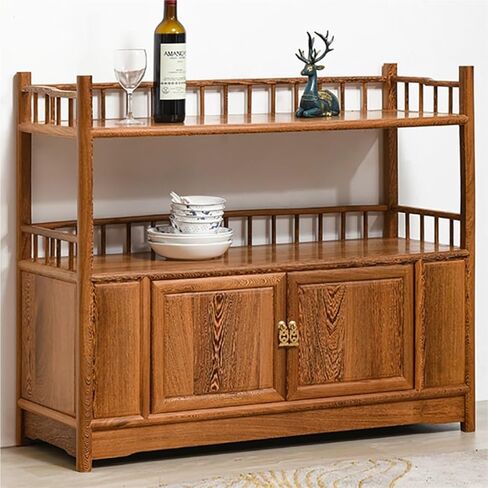 Sideboard Cabinet Solid Wood Sideboard Storage Cabinet with Door and Shelf Kitchen Food Storage Cabinet Suitable for Dining Room, Living Room and More Sideboard Cabinet with Drawers(A) in Saudi Arabia