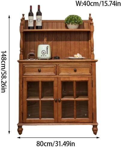 Sideboard Cabinet Buffet Cabinet with Storage Cabinet Kitchen Sideboard Solid Wood Sideboard Living Room Cabinet Suitable for Dining Room, Living Room, Etc. Sideboard Cabinet with Drawers(B) in Saudi Arabia