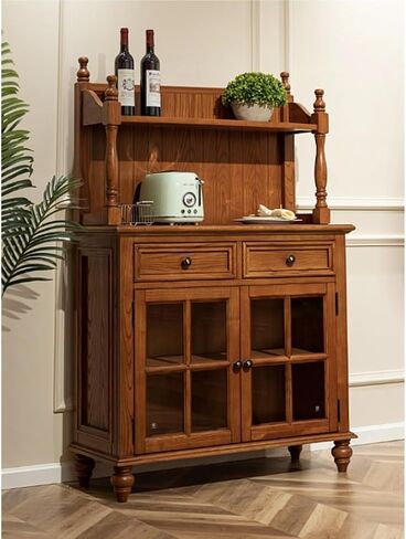 Sideboard Cabinet Buffet Cabinet with Storage Cabinet Kitchen Sideboard Solid Wood Sideboard Living Room Cabinet Suitable for Dining Room, Living Room, Etc. Sideboard Cabinet with Drawers(B) in Saudi Arabia
