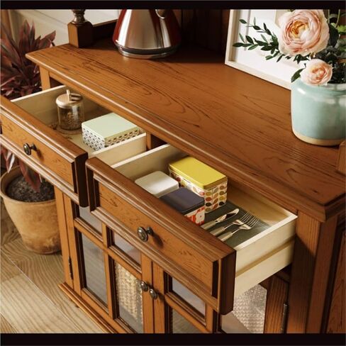 Sideboard Cabinet Buffet Cabinet with Storage Cabinet Kitchen Sideboard Solid Wood Sideboard Living Room Cabinet Suitable for Dining Room, Living Room, Etc. Sideboard Cabinet with Drawers(B) in Saudi Arabia