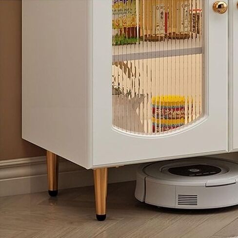 Sideboard Cabinet Modern Simple Glass Door Dining Sideboard Home Living Room Solid Wood Storage Cabinet Kitchen Storage Cabinet Sideboard Cabinet with Drawers(C) in Saudi Arabia