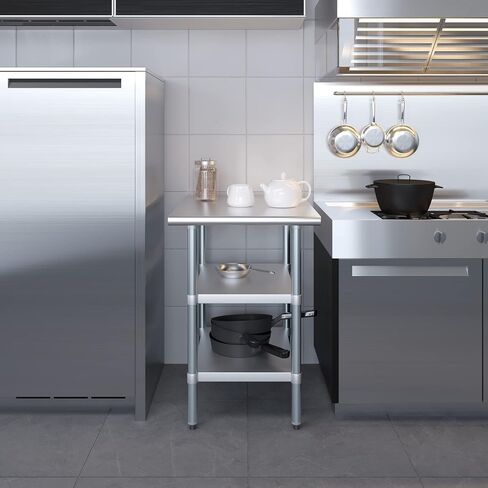 طاولة عمل من الفولاذ المقاوم للصدأ مع سعة ثانية (14x36) in Kuwait