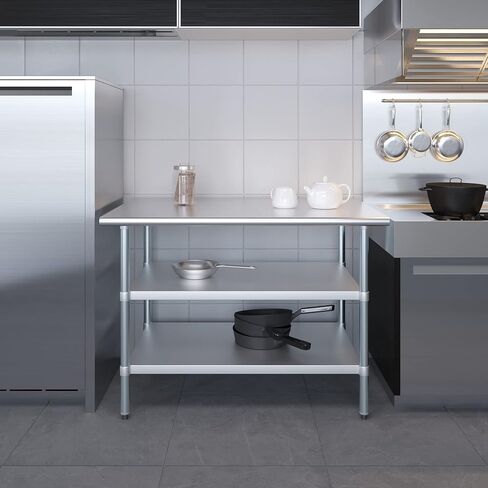 طاولة عمل من الفولاذ المقاوم للصدأ مع سعة ثانية (14x36) in Kuwait