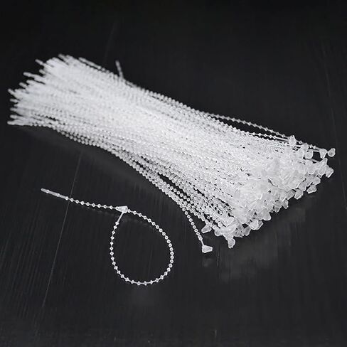 GSHLLO 1000 Pcs Plastic Beaded Fasteners Snap Lock Pin Adjustable Loop Fasteners Price Tag Ties Clothes Security Loops Hang Tag String Fasteners 9 cm in Saudi Arabia
