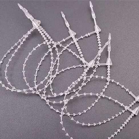 GSHLLO 1000 Pcs Plastic Beaded Fasteners Snap Lock Pin Adjustable Loop Fasteners Price Tag Ties Clothes Security Loops Hang Tag String Fasteners 9 cm in Saudi Arabia