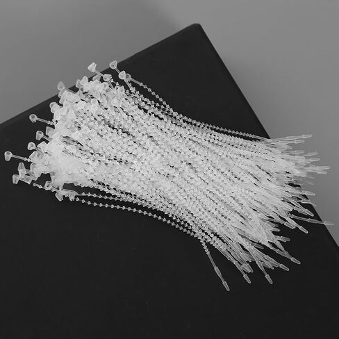 GSHLLO 1000 Pcs Plastic Beaded Fasteners Snap Lock Pin Adjustable Loop Fasteners Price Tag Ties Clothes Security Loops Hang Tag String Fasteners 9 cm in Saudi Arabia