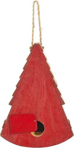 Glitzhome 11" H Distressed Solid Wood Watermelon Birdhouse, Rustic Bird House Outdoor Garden Decorative Handmade Birdhouse in Saudi Arabia
