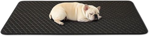Dog Crate Pad for Dog Cages Soft Tricot Kennel Pad Anti-Slip Dog Bed Mat for Crates Durable Washable All Season Pet Beds Black 24×18×0.2inch in Saudi Arabia