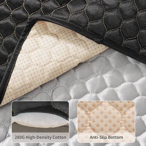 Dog Crate Pad for Dog Cages Soft Tricot Kennel Pad Anti-Slip Dog Bed Mat for Crates Durable Washable All Season Pet Beds Black 24×18×0.2inch in Saudi Arabia