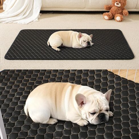 Dog Crate Pad for Dog Cages Soft Tricot Kennel Pad Anti-Slip Dog Bed Mat for Crates Durable Washable All Season Pet Beds Black 24×18×0.2inch in Saudi Arabia